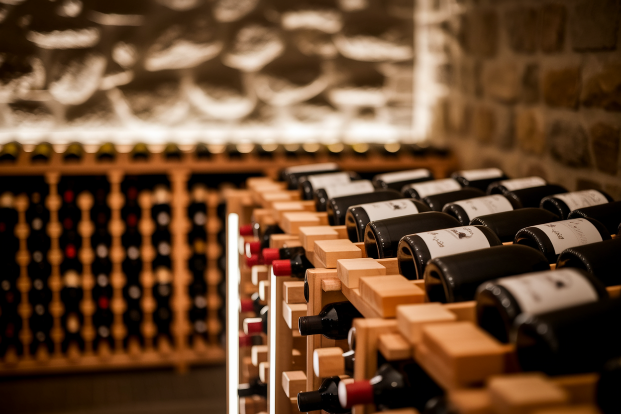 cave-vin-casiers-bouteilles-eclairage