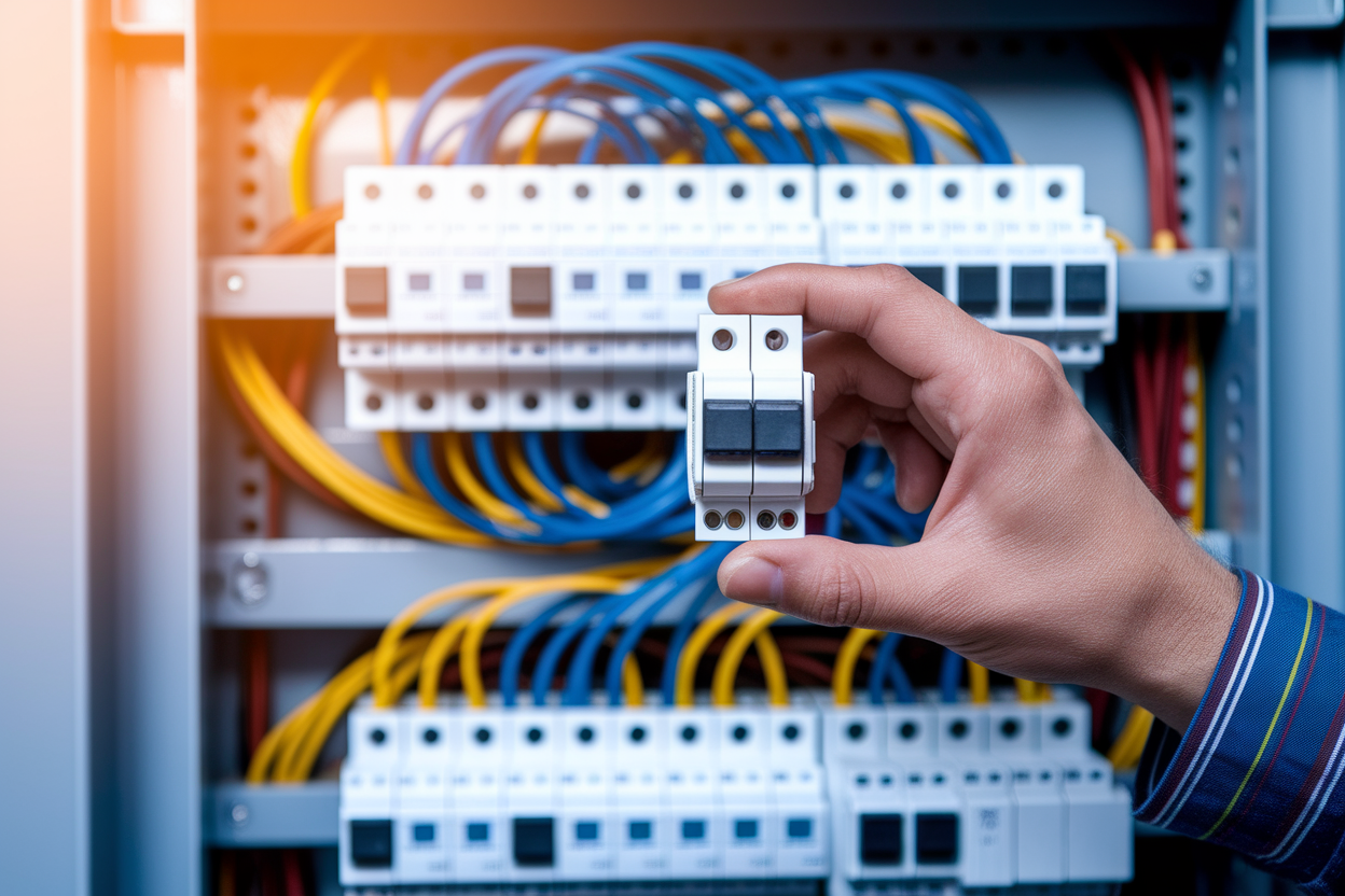main-electricien-disjoncteur-tableau-fils
