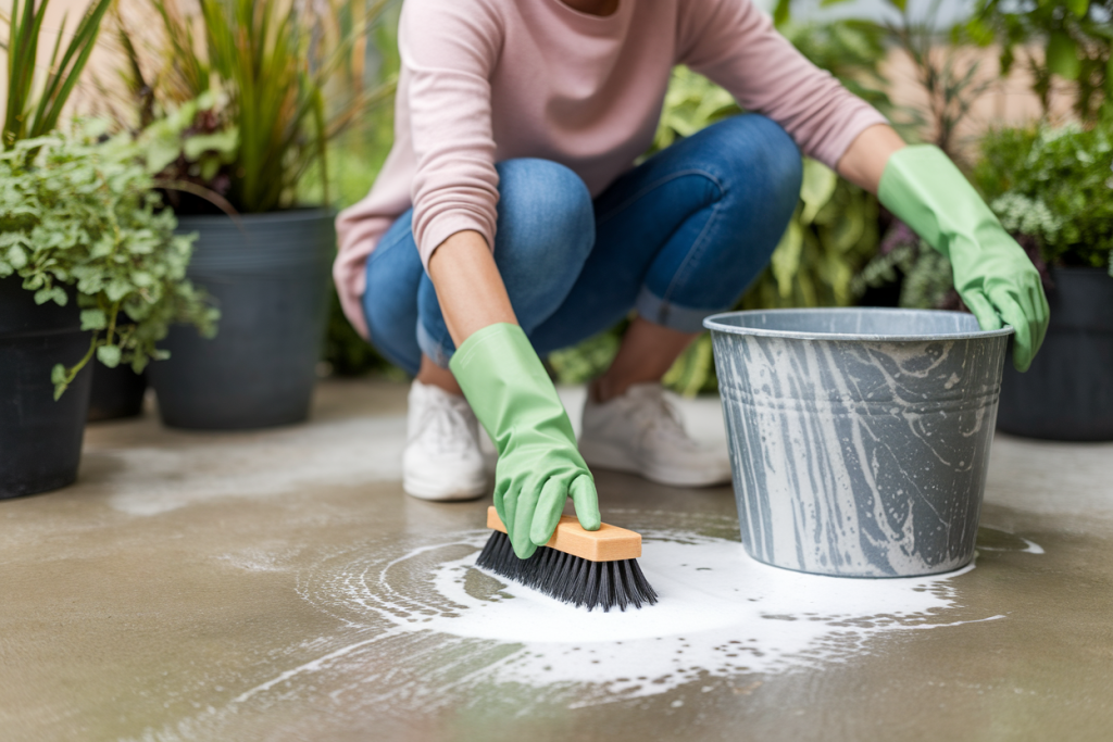 Astuce Grand-Mère : Nettoyer une Terrasse en Béton Sans Karcher