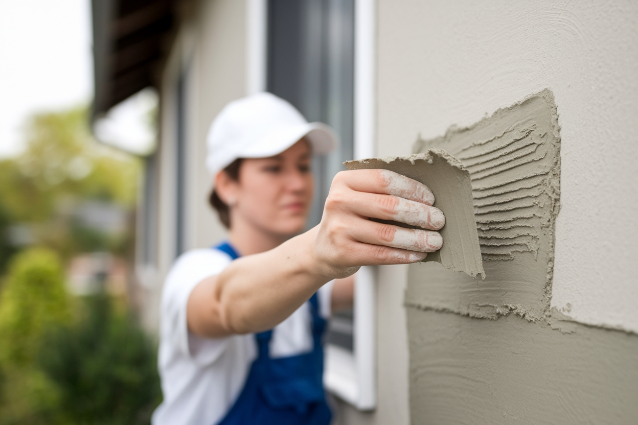 personne-enduit-mur-maison