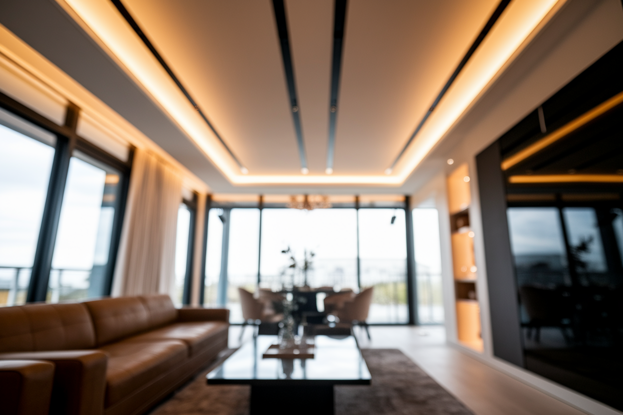 salon-moderne-plafond-panneaux-electriques